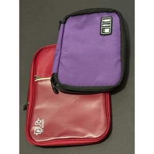 Lot of 2 Tech‎ Pouch Electronics Ipad zipper Travel holder Bag Accessories